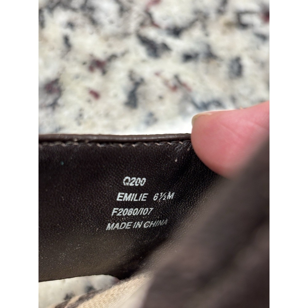 Vintage Y2KCoach Emilie Monogram Wedge Mules Sandals Brown Leather Turlock  6.5M - Picture 6 of 9